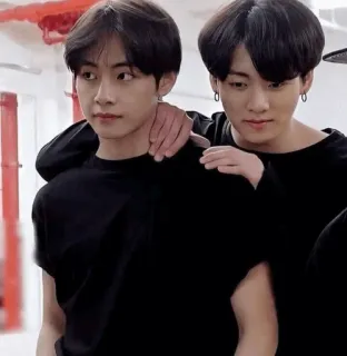 🐰 fa0fdb26 homens, camisas pretas, pessoas, juntos, ombro whatsapp sticker