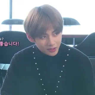 🔚 380a4653 좋습니다! korea, orang, v, pria, kasual, dalam ruangan telegram sticker