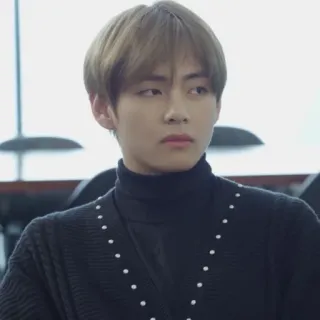 💬 8d6a235e V kpop, bts, v, penyanyi, idola, korea telegram sticker