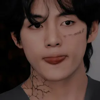 🫐 60280480 V K-pop, singer, BTS, idol, Korean, music telegram sticker