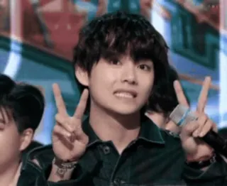 💃 ff0777c1 K팝, 평화 기호, 연예인, 가수, 남자, 한국 telegram sticker