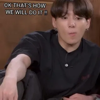 😄 495f6789 OK THAT'S HOW WE WILL DO IT !! K-pop, BTS, Jungkook, Mème telegram sticker