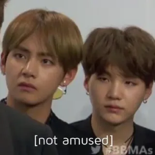 😄 b1b4d4ff not amused kpop, bts, pas amusé, expression, mème, mécontent telegram sticker