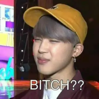 😄 c567ebff BITCH?? personne, expression, dégoût, juron, mème, décontracté telegram sticker