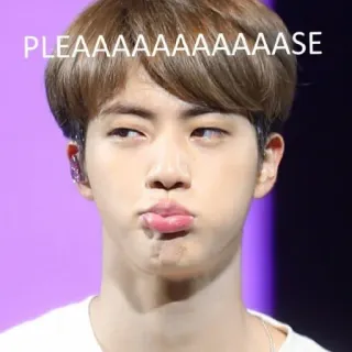 😄 e86b0569 PLEAAAAAAAAAAAAAAASE kpop, jin, bts, s'il vous plaît, suppliant, mignon, aegyo telegram sticker