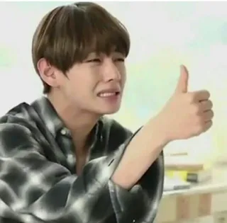 👍 fb7b13b2 Jempol, Meme, Menangis, Orang, Oke, Positif, Ekspresi wajah, Kpop whatsapp sticker