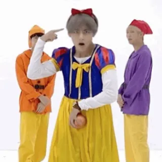 🍎 960e5760 Snow White 백설공주, 코스튬, 여장, 케이팝, K팝, 웃긴, 남자 whatsapp sticker