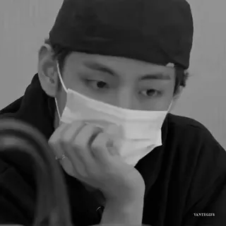 🎸 6449e65d VANTEGIFS person, maske, schwarzweiss, porträt, mann telegram sticker