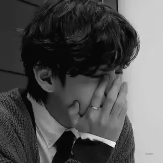 🎸 c67b8740 Person, traurig, schwarzweiss, weinen telegram sticker