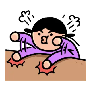 😡 896f40b4 화난, 좌절한, 만화, 여자, 귀여운, 스티커 telegram sticker