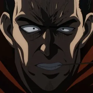 🤬 7fbe3875 anime, poważny, zły, mężczyzna, twarz telegram sticker