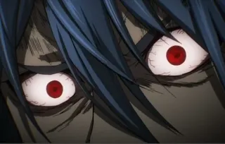 😡 87dc8fcc Anime, Oczy, Czerwony, Zły, Intensywny telegram sticker