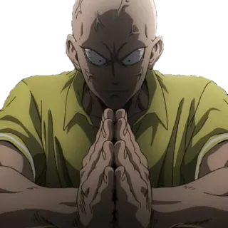 😡 e7072446 Saitama One-Punch Man Anime, Bohater, Saitama, Poważny, Manga telegram sticker