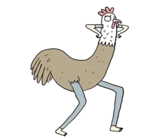 🐔 d01645c2 卡通, 鸡, 鸟, 傻, 动物 telegram sticker