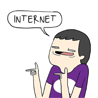👨‍💻 f1644349 INTERNET 网络, 指, 卡通 telegram sticker
