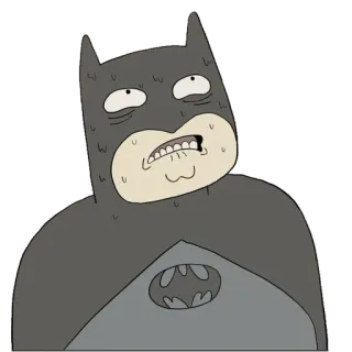 😂 630352d7 Batman Kartun, Superhero, DC Comics, Kelelawar, Lucu, Parodi telegram sticker
