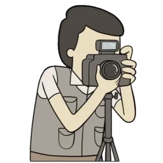 😂 ec9d38d8 fotografer, kamera, kartun, pria, fotografi, potret telegram sticker