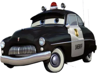 🚓 56e6c451 Sheriff Cars SHERIFF carro, desenho animado, filme, polícia, personagem, xerife whatsapp sticker