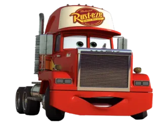 🙂 5f4782d3 Mack Cars Rusteze caminhão, vermelho, animado, Disney, Pixar whatsapp sticker