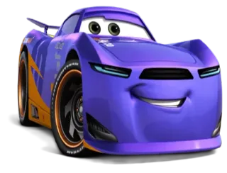 😶 d2481673 carro, desenho animado, veículo, animado, corrida, roxo, automobilismo whatsapp sticker