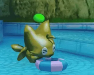 ๐ 875a448a video game, swimming pool, ring buoy, cartoon, animated, character telegram sticker