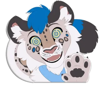 🤤 133bc043 Furry, Leopardo-das-neves, Antro, Fofo, Desenho animado, Animal, Personagem telegram sticker