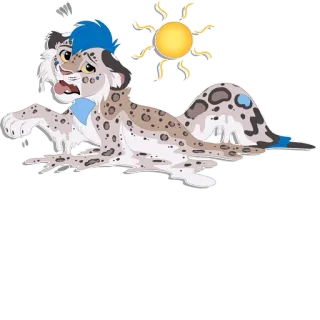 ☀️ 1f76b167 animal, derretendo, fofo, ficcional, desenho animado, sol telegram sticker