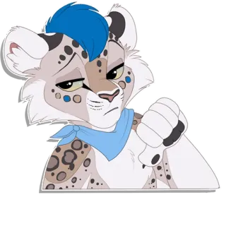 👎 3c7c2a11 Furry, Antropomórfico, Leopardo-das-neves, Animal, Desenho animado, Personagem telegram sticker