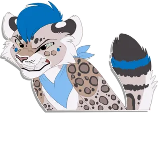 😡 3e1ab3a2 Furry, Antropomórfico, Leopardo, Animal, Fofo, Desenho animado, Adesivo telegram sticker