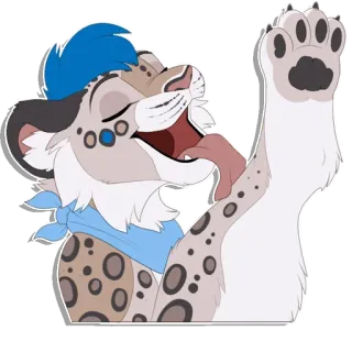 🐾 499b5add Furry, Antropomórfico, Leopardo, Desenho animado, Animal, Personagem, Fofo, Felino telegram sticker