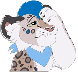 🙄 559fb9fc Furry, Animal, Adesivo, Leopardo, Fofo, Desenho animado telegram sticker