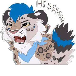 😠 897ce308 HISSSSS Leopardo da neve, Animal, Felino, Peludo, Assobio, Bravo, Desenho animado telegram sticker