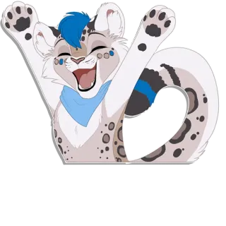 😄 93fe31a8 Furry, Animal, Antropomórfico, Desenho animado, Sorrindo, Fofo telegram sticker