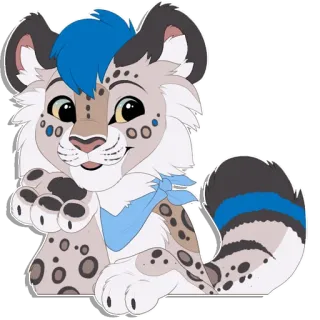 😘 c6cb4f0b animal, leopardo, peludo, fofo, desenho animado, adesivo telegram sticker