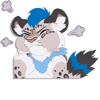 🤬 da1df46d Furry, Animal, Desenho animado, Fofo, Antropomórfico, Personagem, Gato de desenho animado telegram sticker