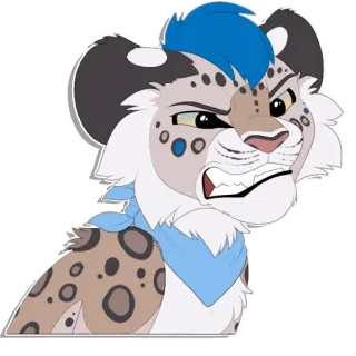 😡 dde78683 Desenho animado, Animal, Leopardo, Bravo, Feroz, Expressão telegram sticker