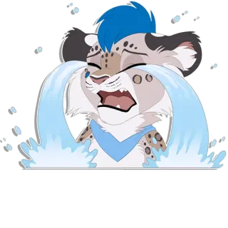 😭 f690d9cc chorando, triste, peludo, animal, lágrimas, desenho animado telegram sticker