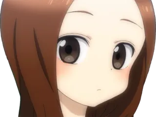 😕 05621e95 애니메이션, 소녀, 만화, 귀여운, 갈색 머리, 갈색 눈 telegram sticker