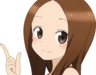 🙂 076e5050 Takagi Teasing Master Takagi-san 애니메이션, 여자, 타카기양, 미소, 귀여운 telegram sticker