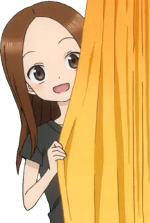😀 2bbdab9d Takagi Karakai Jouzu no Takagi-san 애니메이션, 소녀, 귀여운, 장난을 잘 치는 타카기 양, 타카기, 타카기 양 telegram sticker