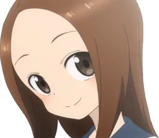 😏 375a541f Takagi Karakai Jōzu no Takagi-san 애니메이션, 캐릭터, 타카기, 장난을 잘 치는 타카기 씨, 미소, 귀여운 telegram sticker