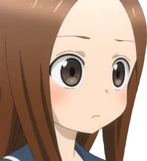 😒 3b040ddf Takagi Karakai Jozu no Takagi-san 애니메이션, 소녀, 타카기, 놀리기, 귀여운, 장난을 잘 치는 타카기양 telegram sticker