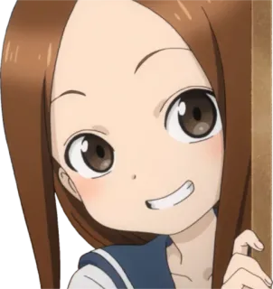 😜 55dc650c Takagi Karakai Jouzu no Takagi-san 애니메이션, 타카기, 장난을 잘 치는 타카기 양, 귀여운, 교복, 애니 여자 telegram sticker