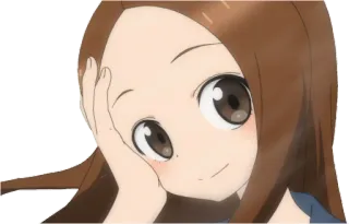 😏 570117f6 Takagi Teasing Master Takagi-san 애니메이션, 타카기, 장난을 잘 치는 타카기 양, 귀여운, 소녀, 만화 telegram sticker