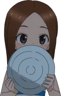 👒 825f379c Takagi Karakai Jouzu no Takagi-san 애니메이션, 소녀, 그릇, 귀여운, 놀림, 캐릭터, 타카기 telegram sticker