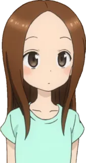 😐 a7f2d84f Takagi Karakai Jōzu no Takagi-san 애니메이션, 소녀, 만화, 타카기, 장난을 잘 치는 타카기 양 telegram sticker