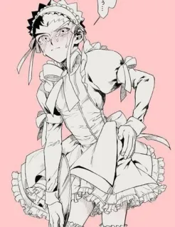 🌟 50b0a3f4 う... Anime, Manga, Maid, Travesti, Mignon, Masculin, Robe, Tablier telegram sticker
