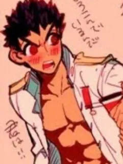 🌟 7efc16ae 君は！！ Anime, Homme, Rougir, Yeux rouges telegram sticker