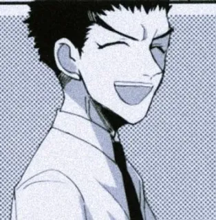 🌟 9e2b8a23 animé, manga, souriant, personnage, cravate, personne telegram sticker