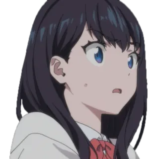 😥 160bc8b2 动漫, 女孩, 卡通, 角色, 校服, 震惊, 惊讶 telegram sticker